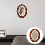Solid Wood Wall Hanging Photo Frame Decoration Picture Frames Classic Wooden Oval Vintage