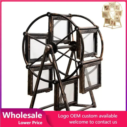 Retro Vintage Family Photo Frames DIY Ferris Wheel Rotatable Windmill Picture Frame Personalized Family Photo Frame Shows