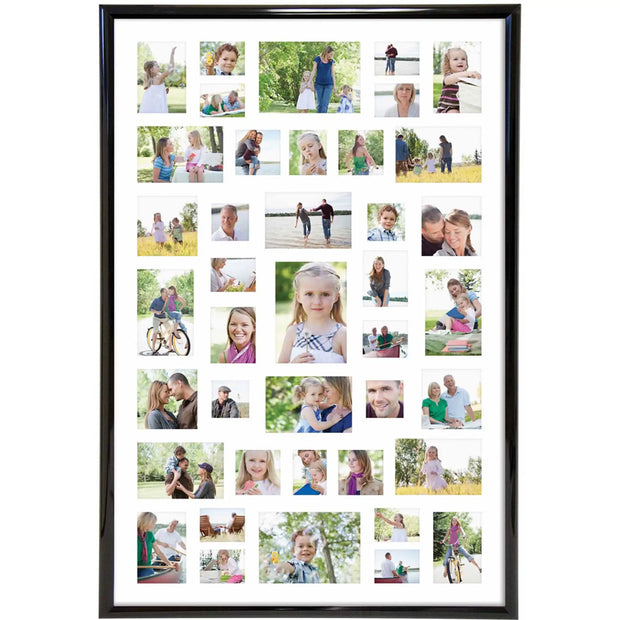 27x40 Rounded Black Poster Picture Frame, Modern