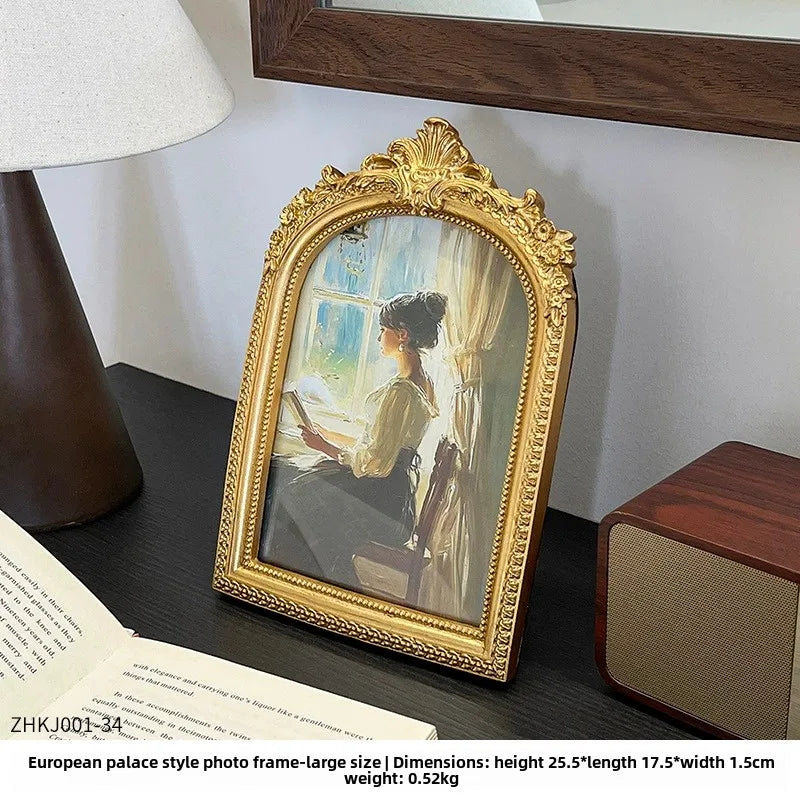 French Vintage Baroque Resin Photo Frame – Wall & Tabletop Home Décor