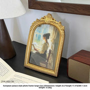 French Vintage Baroque Resin Picture Frame Wall Hanging Home Decor Artistic Luxury Tabletop Display Photo Frame