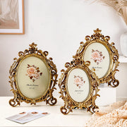 1pc European Style Vintage Gold Lace Oval Decoration Photo Frame for Photo Show Home Decoration