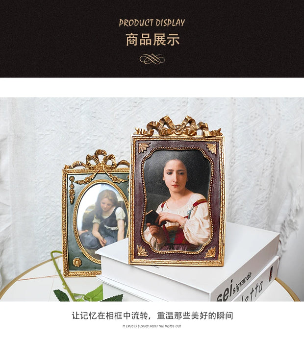 France light luxury products elegant princess style retro gold carving European photo frame ornaments resin creative photo frame