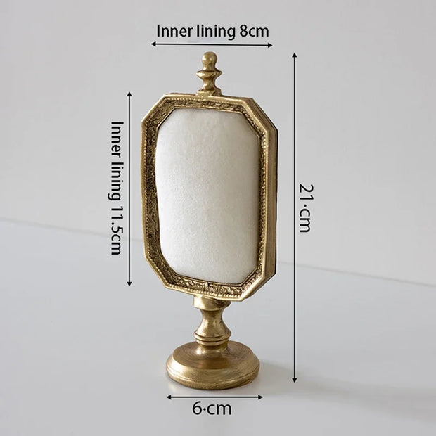 Luxury Necklace Display Portrait Model Wooden Window Jewelry Displays Rack Counter Bracelet Ring Organizer Display Props