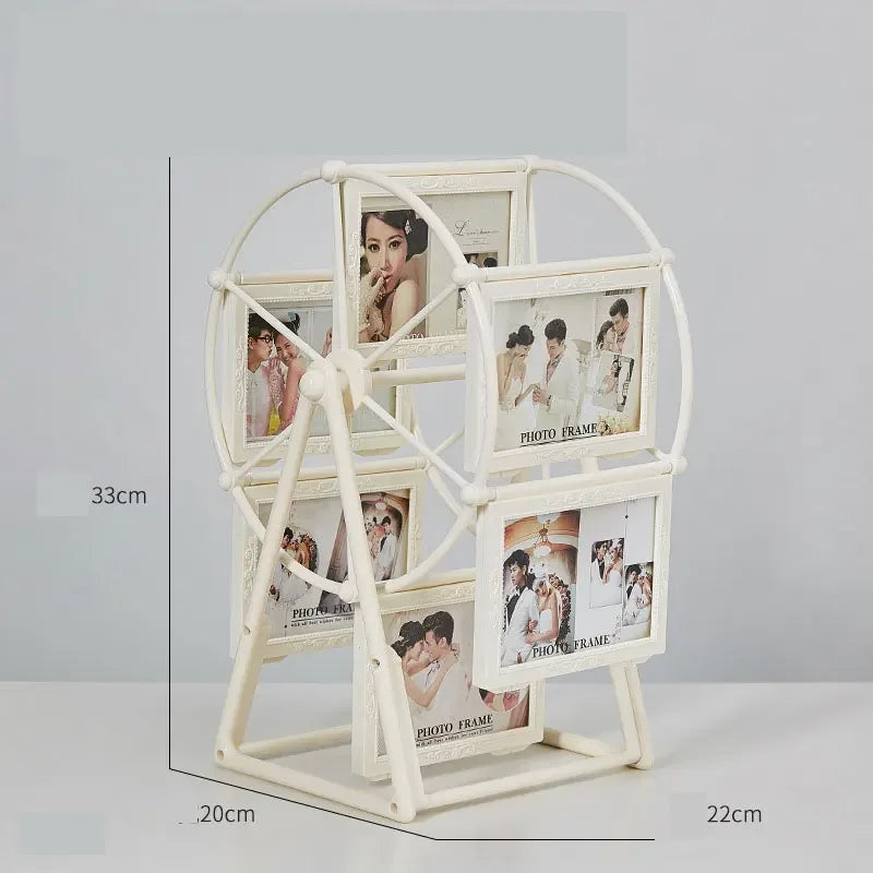 Retro Vintage Ferris Wheel Rotatable Photo Frame – Personalized Family Display