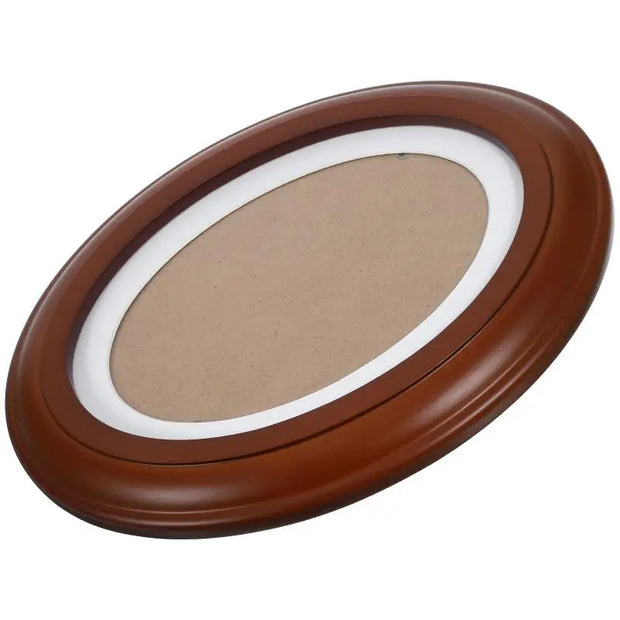 Solid Wood Wall Hanging Photo Frame Decoration Picture Frames Classic Wooden Oval Vintage