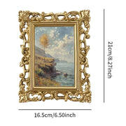 Resin Picture Frame Vintage Photo Frame Desktop Photo Display Holder for Housewarming Home Decoration
