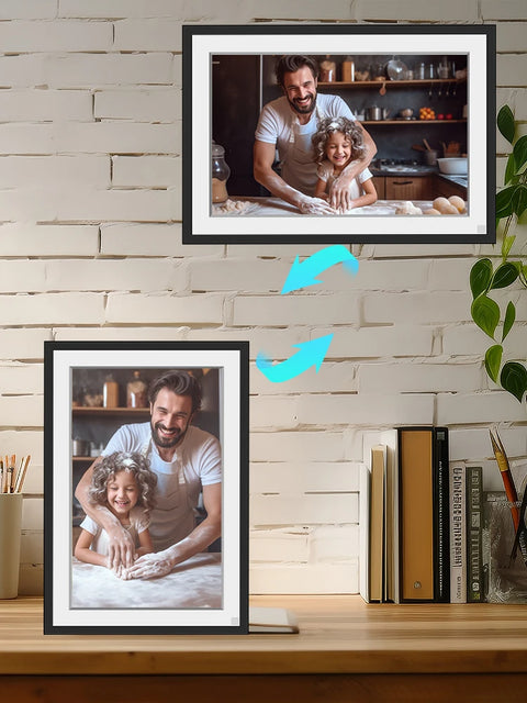 Frameo 10.1 Inch WiFi Digital Picture Frame，1280 * 800IPS HD Cloud Smart Digital Photo Frame,32GB Storage, Wall Mountable, Auto-