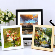 Customized Photos Square Wood Photo Frame For Wall Hanging Wood Picture Frame Stand For Pictures Photo Decor Commemorative Gift