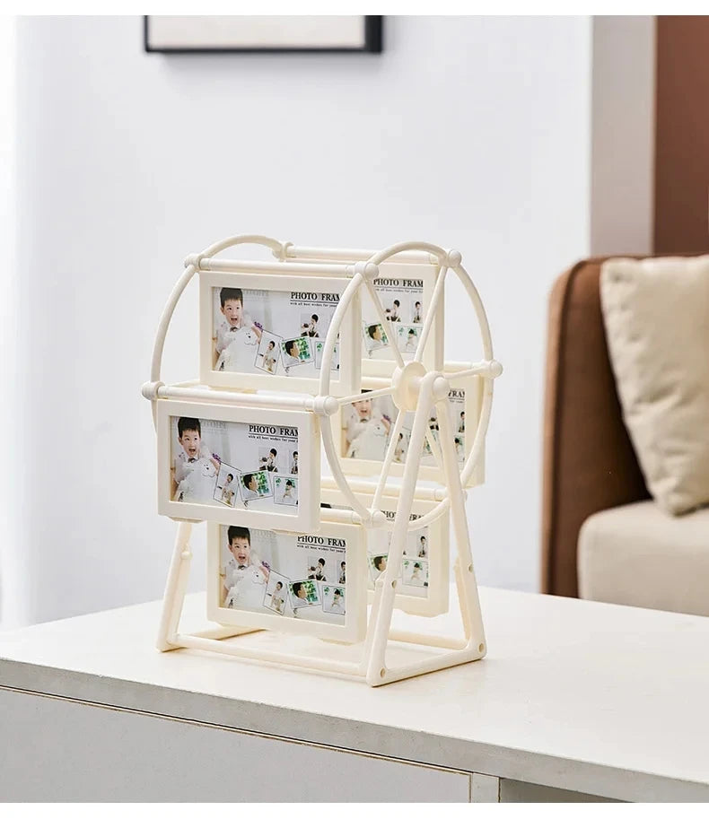 Retro Vintage Ferris Wheel Rotatable Photo Frame – Personalized Family Display