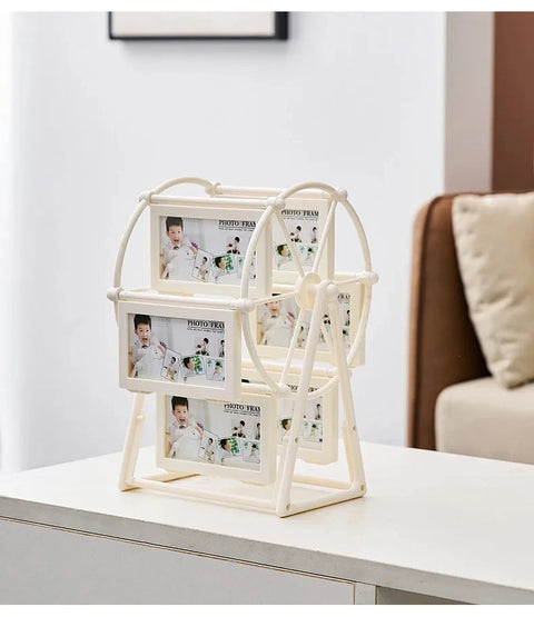 Retro Vintage Family Photo Frames DIY Ferris Wheel Rotatable Windmill Picture Frame Personalized Family Photo Frame Shows