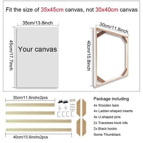 30x40 40x50 60x90cm Canvas Frame Wooden Frames Wooden Photo Oil Painting Canvas Diamond Painting Frames Canvas Wood Wall Frame