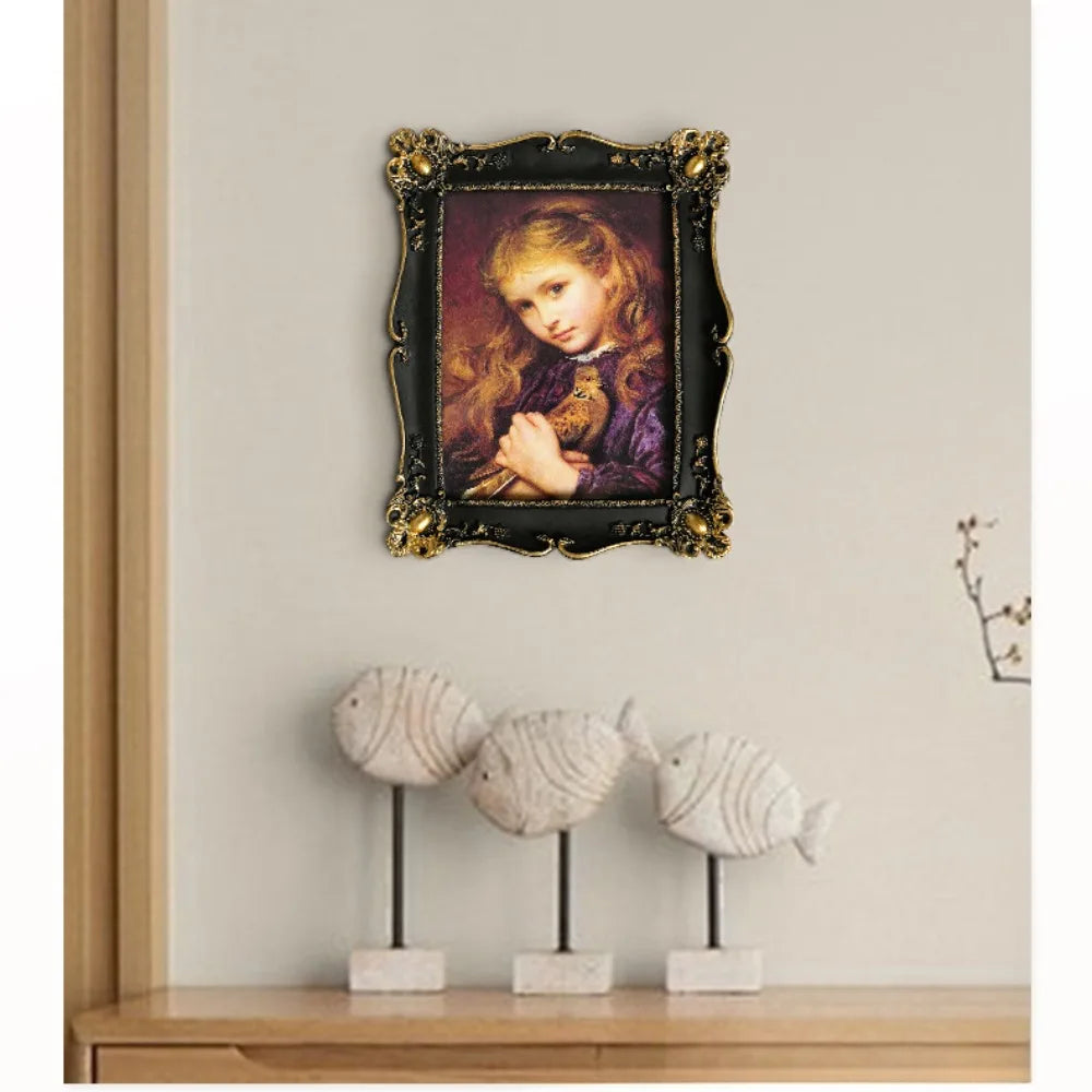 Luxury Antique Black & Gold Photo Frame – Horizontal & Vertical Display