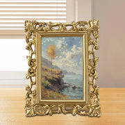 Resin Picture Frame Vintage Photo Frame Desktop Photo Display Holder for Housewarming Home Decoration