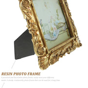 Resin Decorative Frame Retro Photo Frame Vintage Picture Frame Antique Display Frame Hanging Wall Frame Home Decor Albums Resin