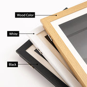 Wood Flap Art Frames Magnetic A4 Photo Frame Framed Picture DIY Children's Exhibition of Paintings Home Decoration Storage Rack