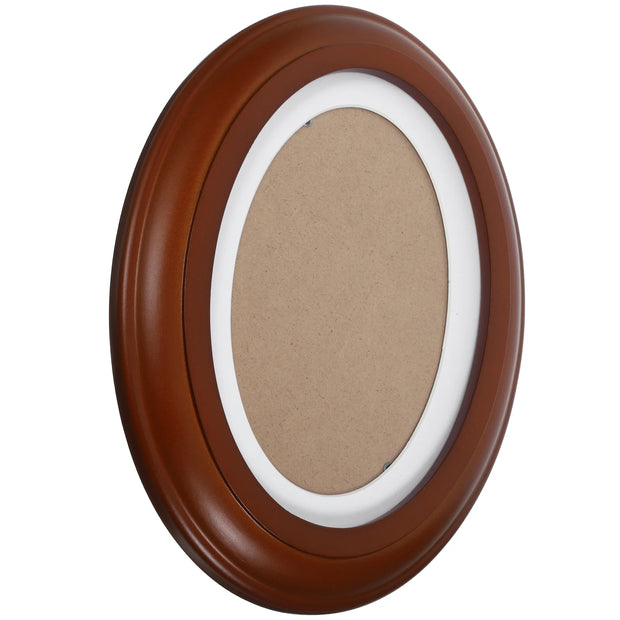Solid Wood Wall Hanging Photo Frame Decoration Picture Frames Classic Wooden Oval Vintage