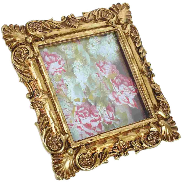 Resin Decorative Frame Retro Photo Frame Vintage Picture Frame Antique Display Frame Hanging Wall Frame Home Decor Albums Resin