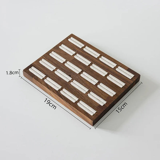 Luxury Necklace Display Portrait Model Wooden Window Jewelry Displays Rack Counter Bracelet Ring Organizer Display Props