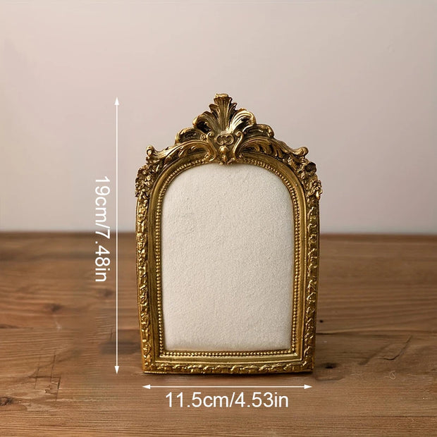 1PC Exquisite Vintage Photo Frames Elegant Beautiful Golden Resin Photo Frame Living Room Decoration Wedding Gift Photo Frames