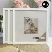 3Pcs Wood Square Photo Frames For Wall Hanging or Desktop Decor 20X20 30X30cm Posters Portrait Frame Picture Commemorat Gift