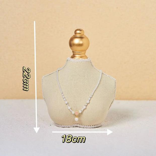 Necklace Display Bust Stand Grace Jewelry Chain Organizer Women Decor Jewelry Display Bust Mannequin for Trades Shows Countertop
