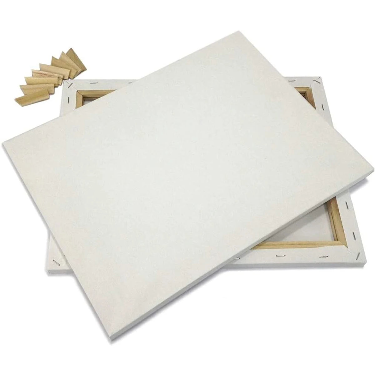 Bview 2-Pack 30x40cm Stretched Cotton Canvas for Painting
