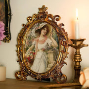 Resin Picture Frame Vintage Photo Frame Desktop Photo Display Holder for Housewarming Home Decoration