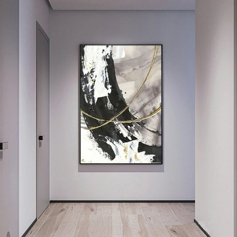 Abstract Canvas Oil Painting, 100% Hand Painted, Senior Artist, Pure Hand Drawn, Living Room