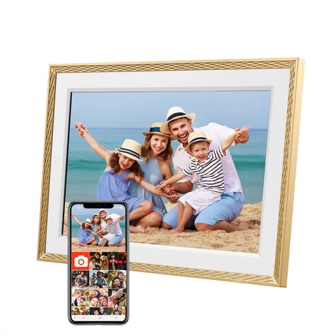 Frameo 10.1 Inch WiFi Digital Picture Frame，1280 * 800IPS HD Cloud Smart Digital Photo Frame,32GB Storage, Wall Mountable, Auto-