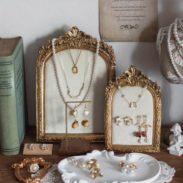 1PC Exquisite Vintage Photo Frames Elegant Beautiful Golden Resin Photo Frame Living Room Decoration Wedding Gift Photo Frames