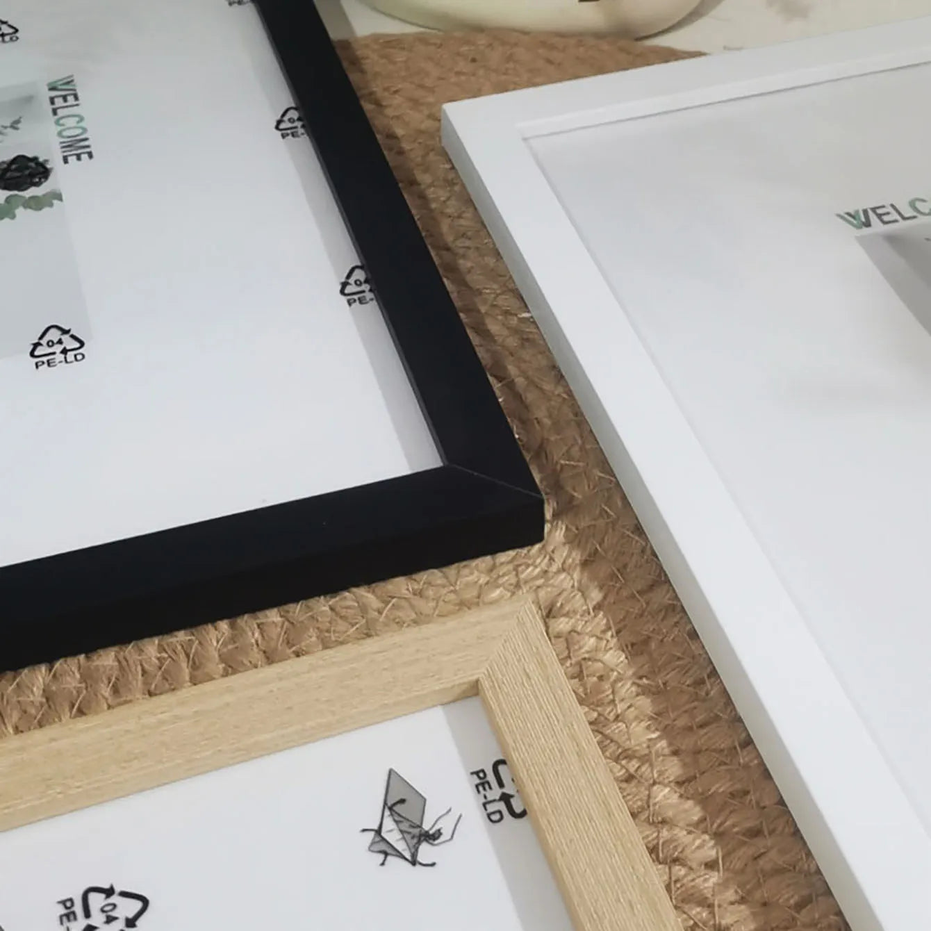 5-Pack Square Wooden Photo Frames – 15/20/25/30cm Wall & Table Display