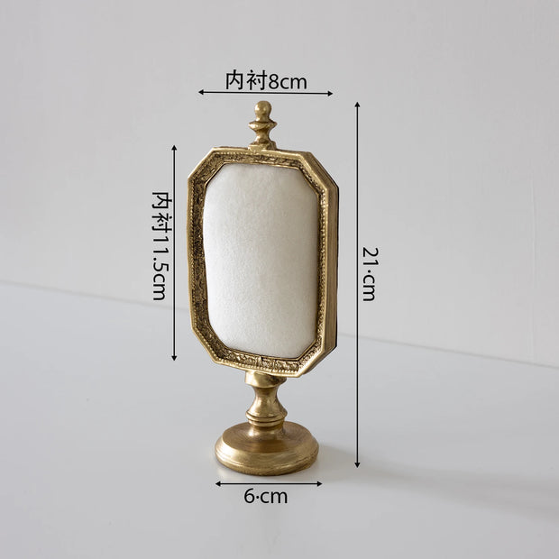 Luxury Necklace Display Portrait Model Wooden Window Jewelry Displays Rack Counter Bracelet Ring Organizer Display Props