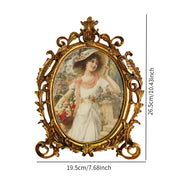 Resin Picture Frame Vintage Photo Frame Desktop Photo Display Holder for Housewarming Home Decoration