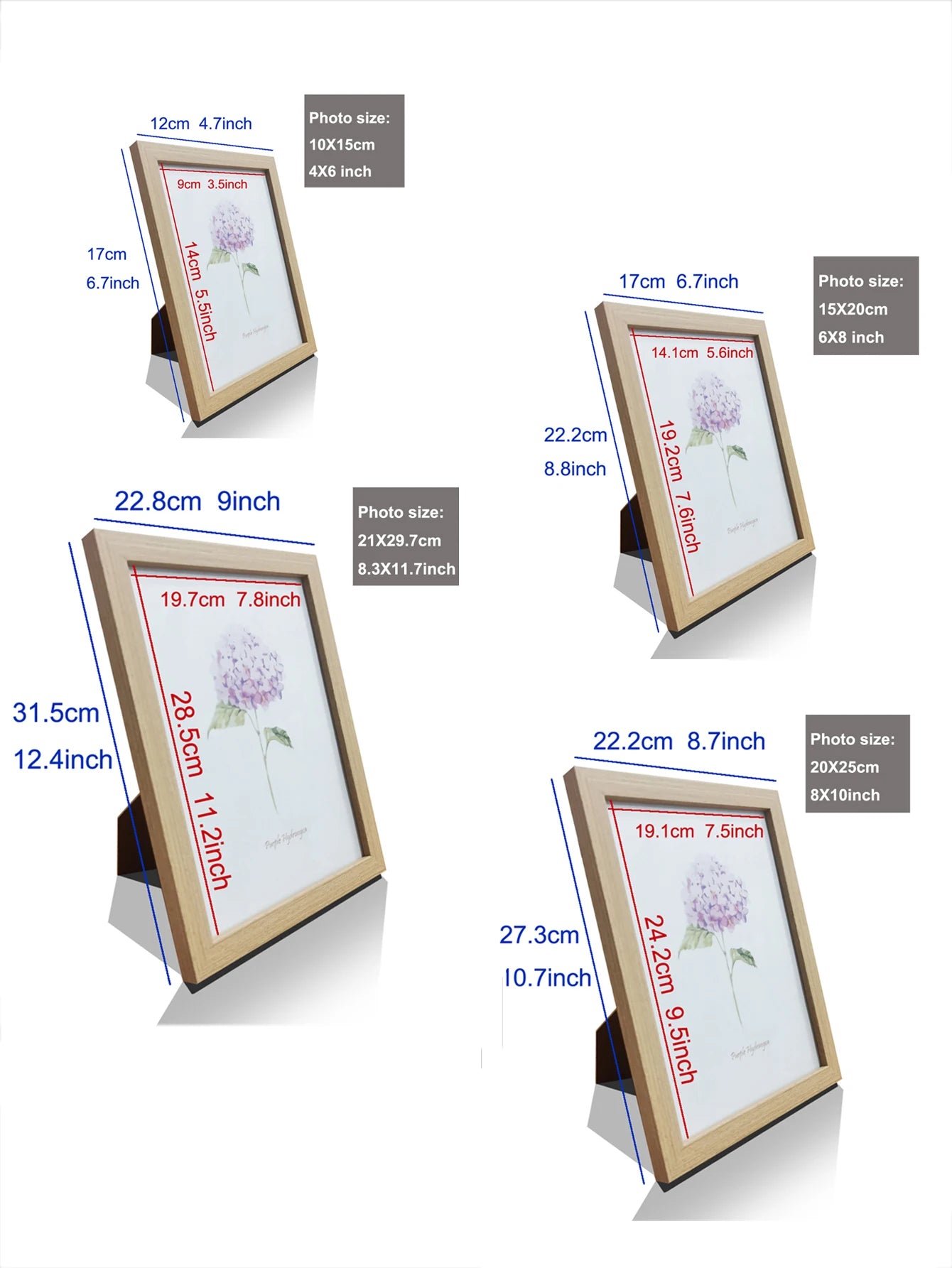 A4 Pictures Frame for Table Top or Wall Mounting Frames