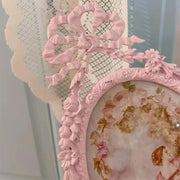 Photo Frame for Home Decoration, Cute Pink Bown, Beauty Resin, Creative, Wedding, Birthday Gift, Wholesale