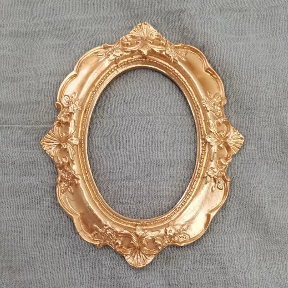 Vintage Gold Victorian Photo Frame – European Retro Wall & Table Décor