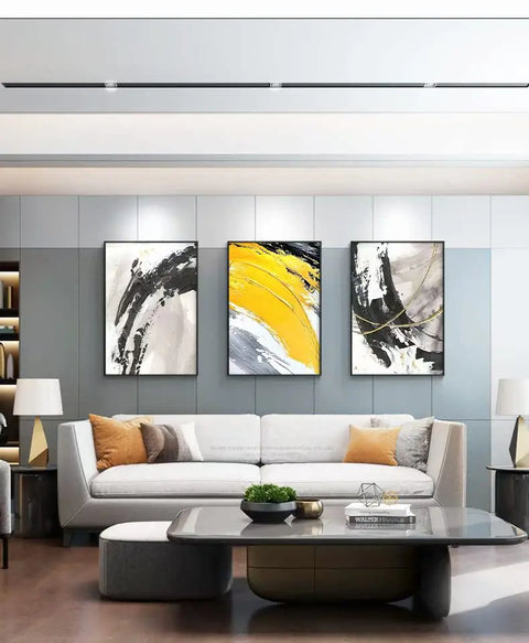 Abstract Canvas Oil Painting, 100% Hand Painted, Senior Artist, Pure Hand Drawn, Living Room