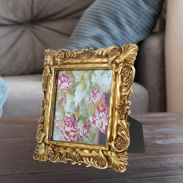Resin Decorative Frame Retro Photo Frame Vintage Picture Frame Antique Display Frame Hanging Wall Frame Home Decor Albums Resin