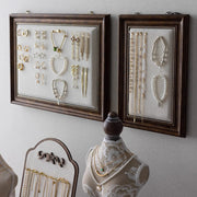 Luxury Necklace Display Portrait Model Wooden Window Jewelry Displays Rack Counter Bracelet Ring Organizer Display Props