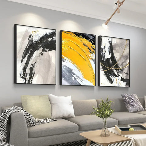 Abstract Canvas Oil Painting, 100% Hand Painted, Senior Artist, Pure Hand Drawn, Living Room
