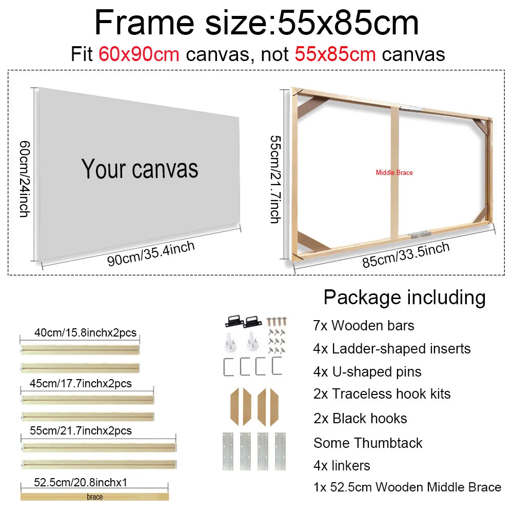 Diamond Painting Frames Canvas Wood Wall Frame