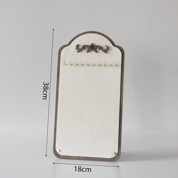 Luxury Necklace Display Portrait Model Wooden Window Jewelry Displays Rack Counter Bracelet Ring Organizer Display Props