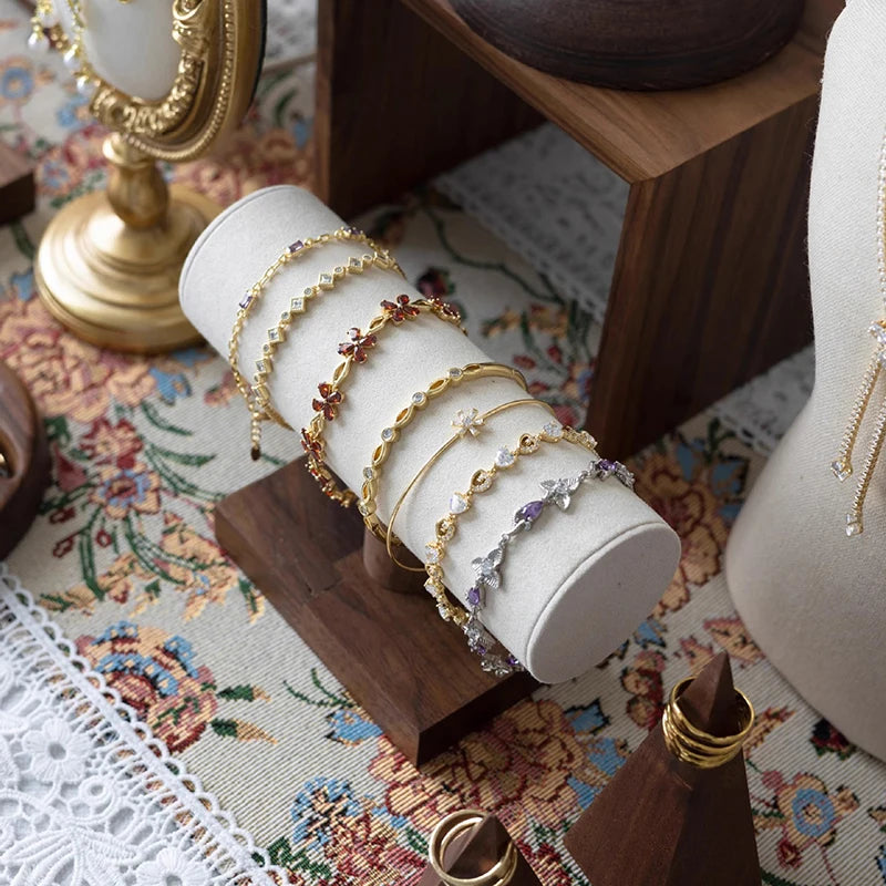 Luxury Wooden Jewelry Display Stand – Necklace, Bracelet & Ring Organizer