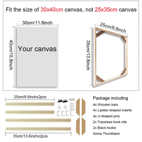 30x40 40x50 60x90cm Canvas Frame Wooden Frames Wooden Photo Oil Painting Canvas Diamond Painting Frames Canvas Wood Wall Frame