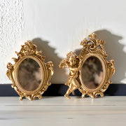 Antique European Photo Frame Gold Color Carved Embossed Resin Picture Frame Holder Wall Hanging Home Decoration Ornament Crafts