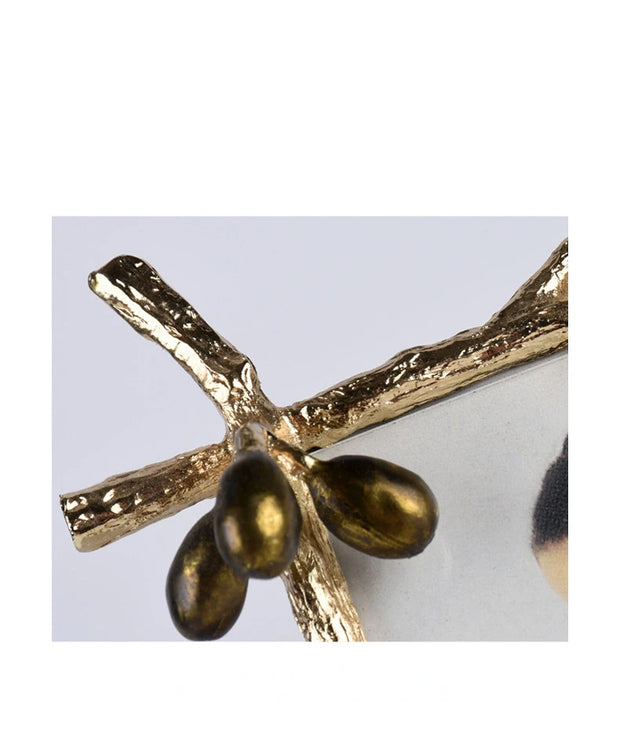 Metal Picture Frame Golden Olive Olive Branch Border Photo Frame Photo Display Background Wall Decoration Accessories